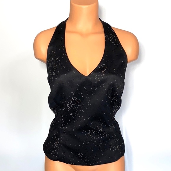Crimson by Lawrence Kurtz Beaded Mesh Halter Top - Picture 1 of 10